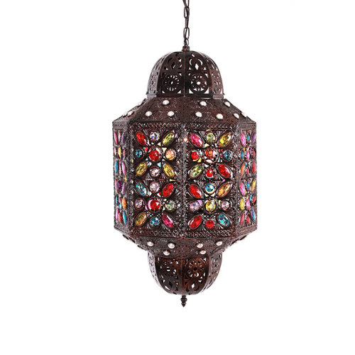 Lantern Pendant Lights Cheap Hot Selling Antique Moroccan Lamp/moroccan Copper for Garden/home Decoration Multi Color Iron-NS-124039