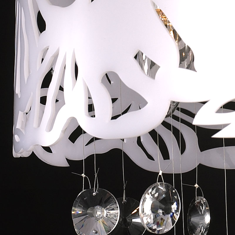 hot selling acrylic crystal chandelier pendant lamp white shades-NS-120133