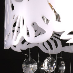 hot selling acrylic crystal chandelier pendant lamp white shades-NS-120133