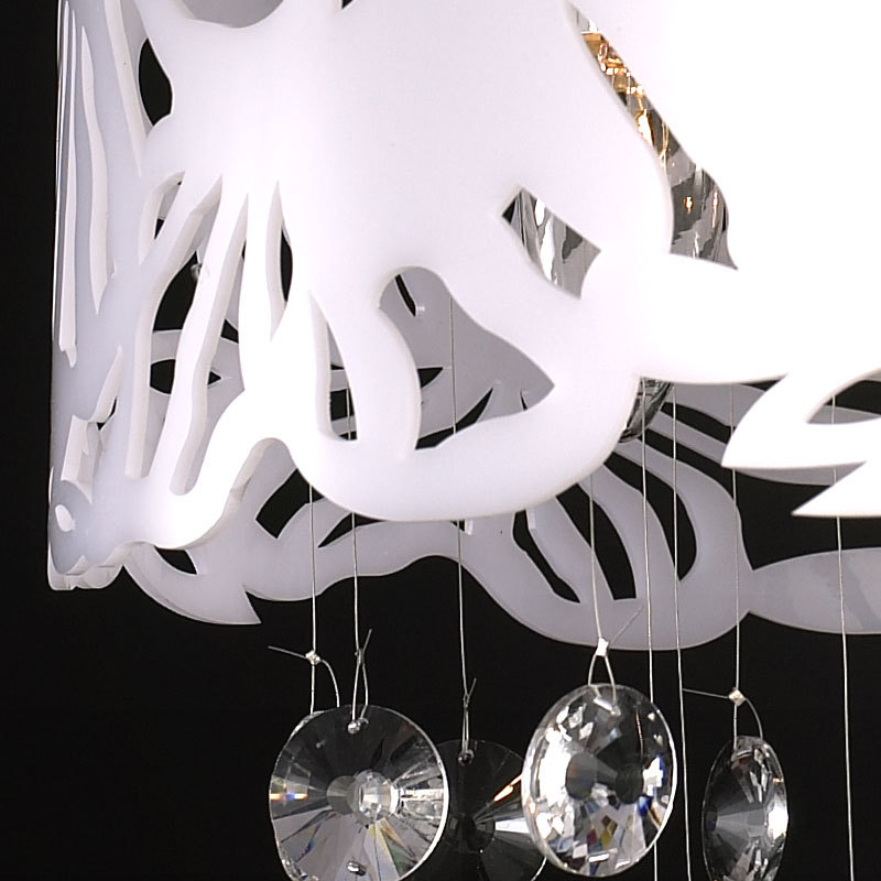 hot selling acrylic crystal chandelier pendant lamp white shades-NS-120133