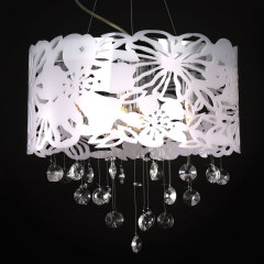hot selling acrylic crystal chandelier pendant lamp white shades-NS-120133