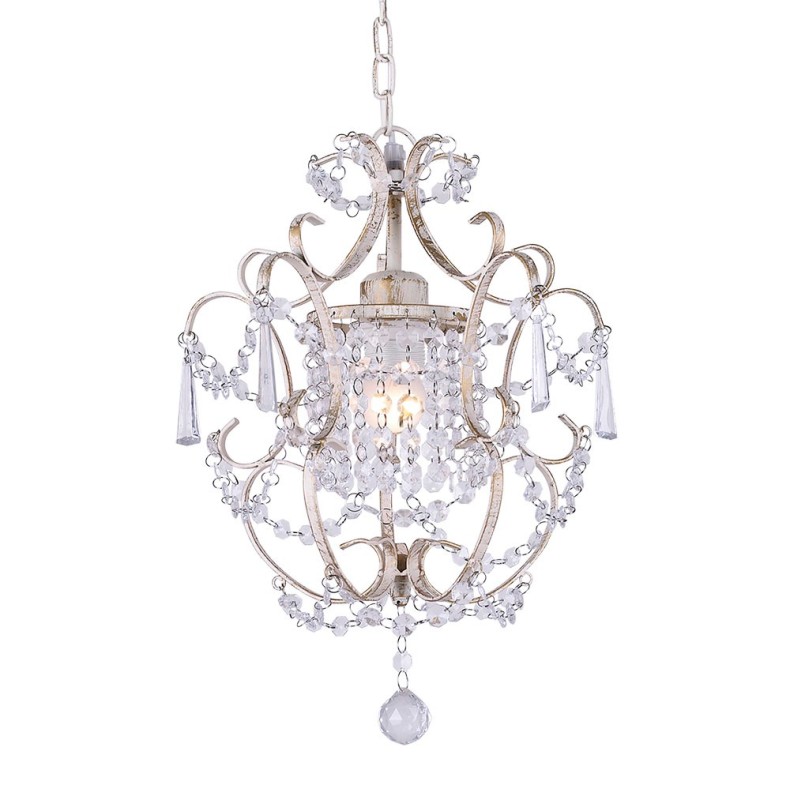 1L mini antique white Crystal Marie Chandelier pendant lamp_NS-120281