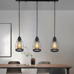 Postmodern LED Ceiling Iron Metal Pendant Lights Fixtures Kitchen Contemporary Rope Line Hanging Lamps Home Chandelier_NS-120330-S6
