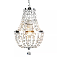 1 Light Easy Fit Crystal Ceiling Chandelier Style Crystal Droplets Pendant Shade_NS-120144