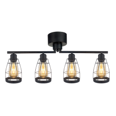 Industrial style rust colored Wrought Iron farmhouse Chandelier modern pendant lights dining room