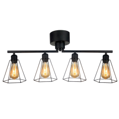 Industrial style rust colored Wrought Iron farmhouse Chandelier modern pendant lights dining room