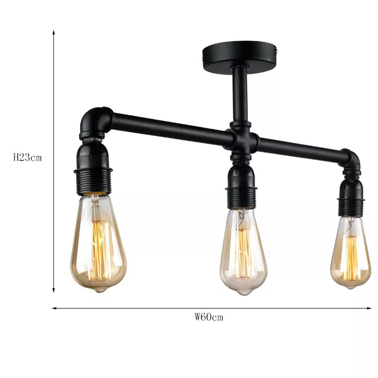 Classic Loft Retro Industrial Vintage Water Pipe Pendant Lamp E27 E26 NS-125336