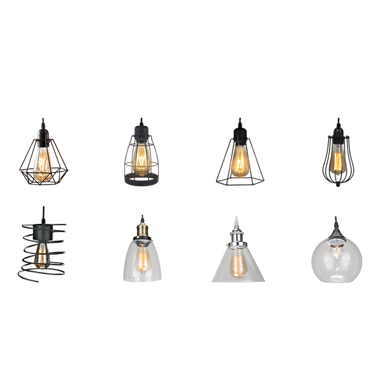 Metal Industrial Style LED Ceiling Iron Glass Farmhouse Chandelier Lighting For Dining Room Kitchen Modern Offices pendant light