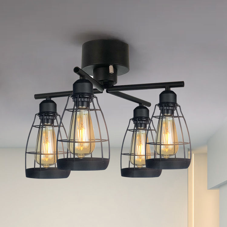 Metal Industrial Style LED Ceiling Iron Glass Farmhouse Chandelier Lighting For Dining Room Kitchen Modern Offices pendant light