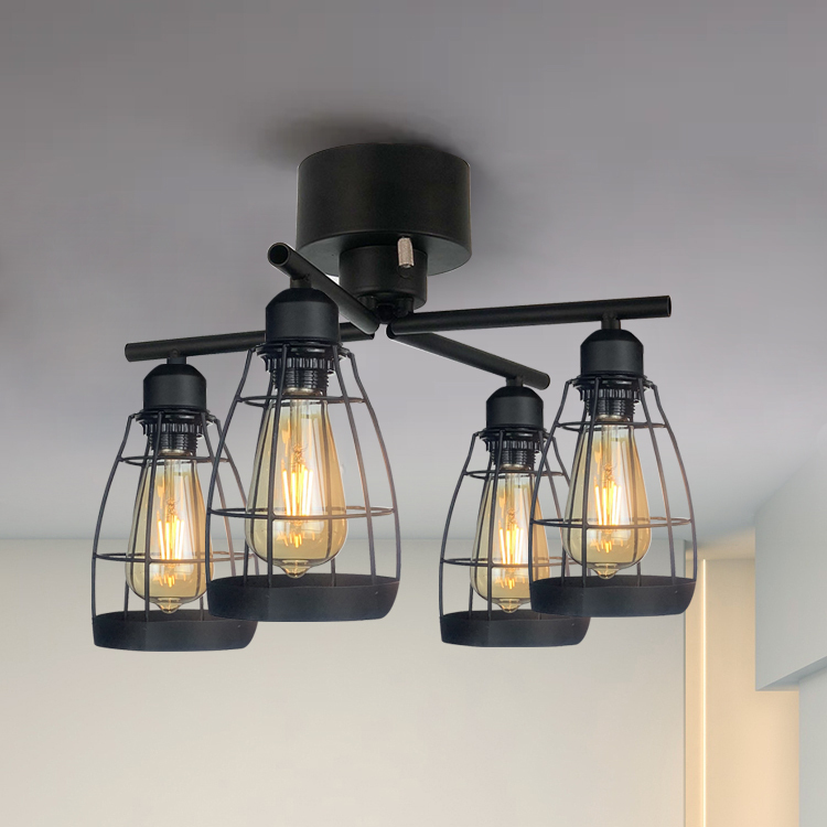 Metal Industrial Style LED Ceiling Iron Glass Farmhouse Chandelier Lighting For Dining Room Kitchen Modern Offices pendant light