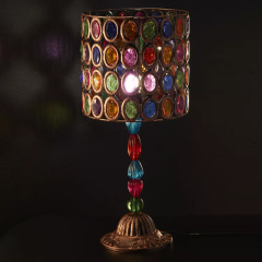 Tiffany Style Table Light Stained Handcrafted Moroccan Table Lantern Lamp