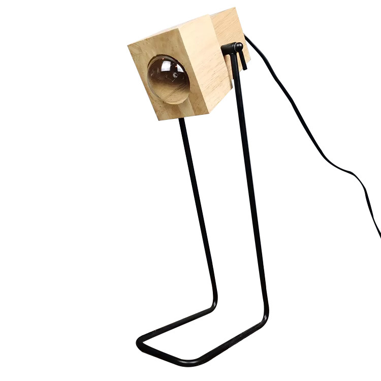 Modern Wooden Farmhouse Table Lamps Bedroom Nightstand Lamp Rustic Living Room Reading Industrial Desk Lamps