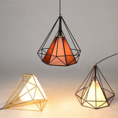 Industrial Lamp Black Cage Wire Rope Pendant Light Home/restaurant/kitchen/shop,home Office Iron Energy Saving Dia 39 * H:37 Cm