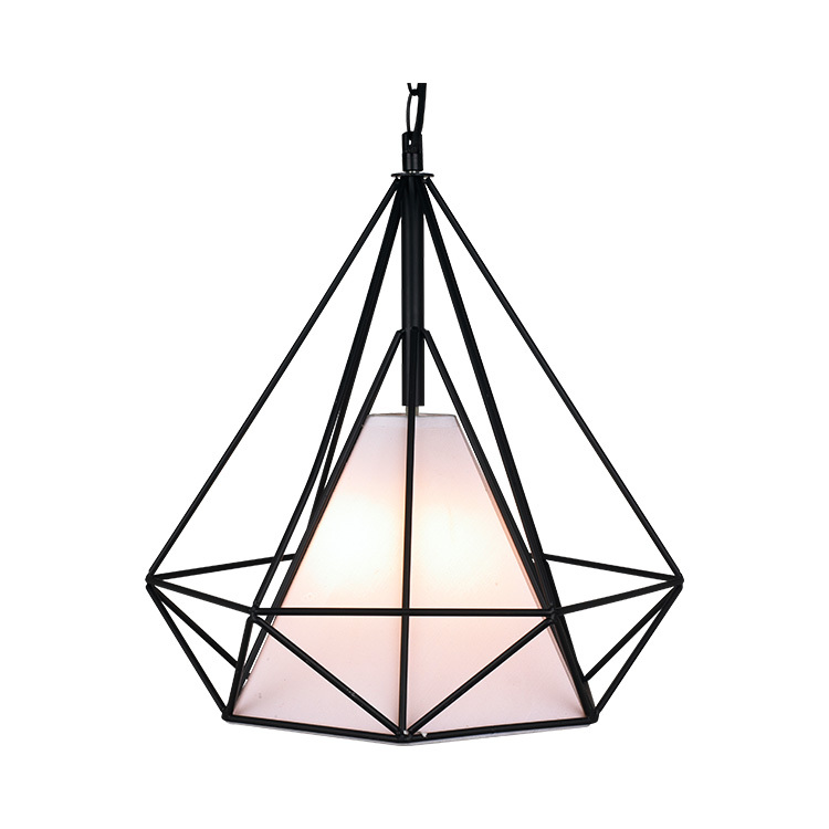 Industrial Lamp Black Cage Wire Rope Pendant Light Home/restaurant/kitchen/shop,home Office Iron Energy Saving Dia 39 * H:37 Cm