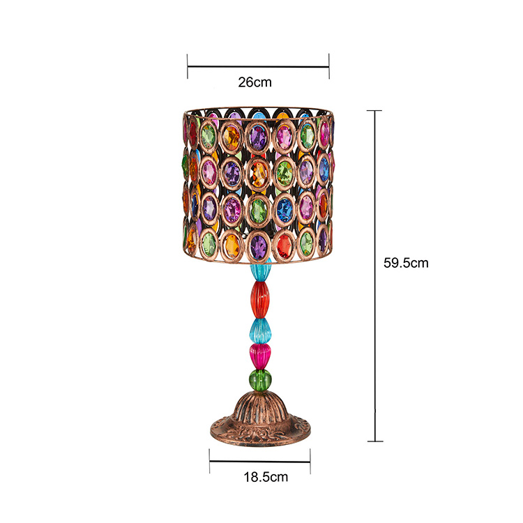 Tiffany Style Table Light Stained Handcrafted Moroccan Table Lantern Lamp