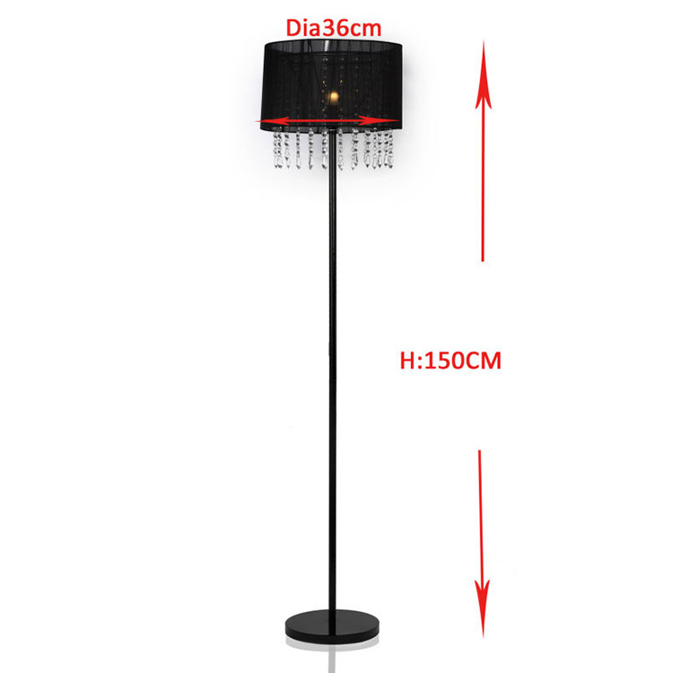 Crystal drop wedding centerpiece standing chandelier floor lamp