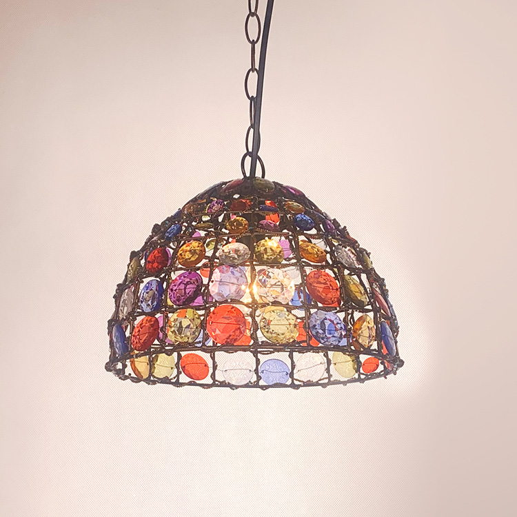 Vintage Jewel Bronze Metal Moroccan Lantern Shade Pendant lighting