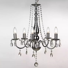 Source Manufacturer Newest Design Stainless Steel Palace Crystal Chandeliers Upwards Lamps Restaurant Shop Pendant Light