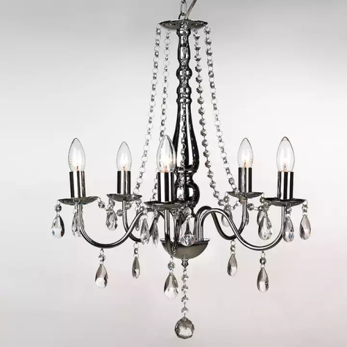 Source Manufacturer Newest Design Stainless Steel Palace Crystal Chandeliers Upwards Lamps Restaurant Shop Pendant Light