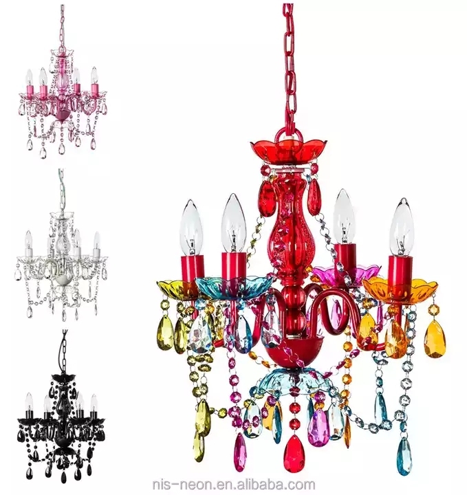 Multicoloured Multi Cheap Chandeliers Small Dining Living Room Traditional Chandelier Pendant Light LED Crystal Chandelier