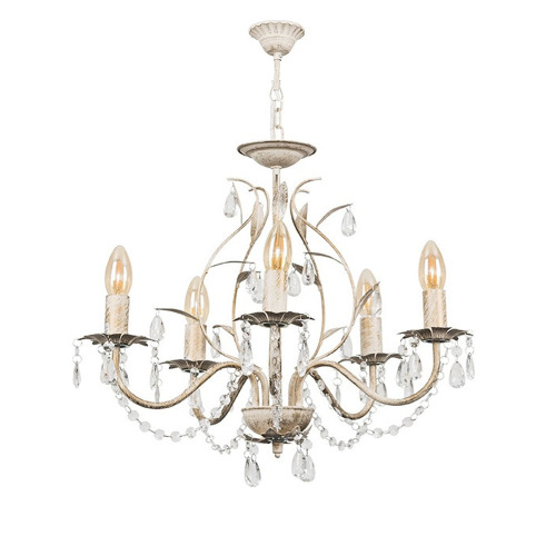 Lustre LED Fancy Lights Chandelier Light White for Home Maria Teresha Flower Decorative Acrylic Modern Lamp Crystal Chandelier