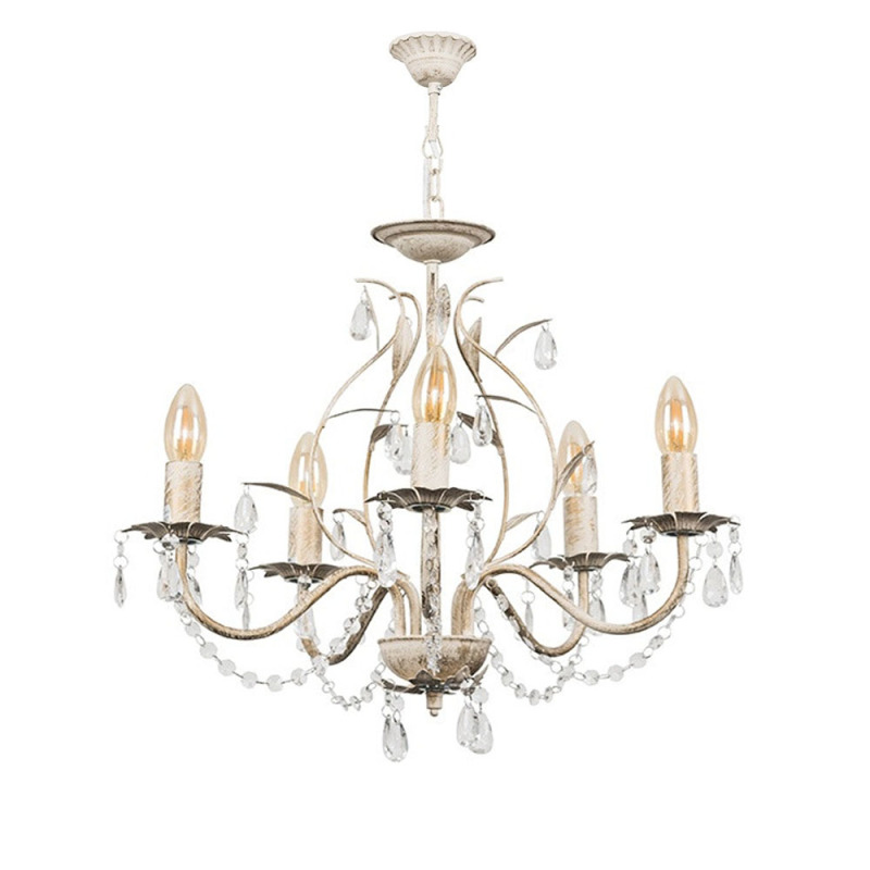 Lustre LED Fancy Lights Chandelier Light White for Home Maria Teresha Flower Decorative Acrylic Modern Lamp Crystal Chandelier