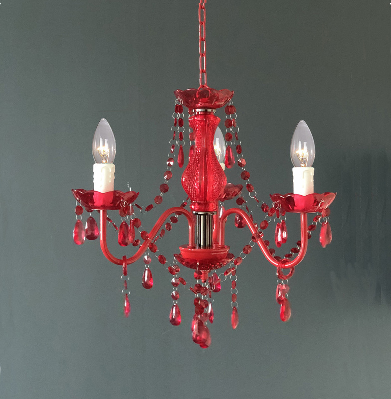 New design Hotel Decoration Gold/Red/Black Color Acrylic Pendant Light 3L/5L Chandelier