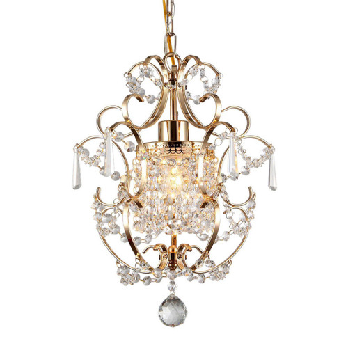 Hanging 1-light for Bedroom Beaded Crystal Chandelier &amp; Pendant Lights Wrought Iron Mini Cheap Acrylic Modern European