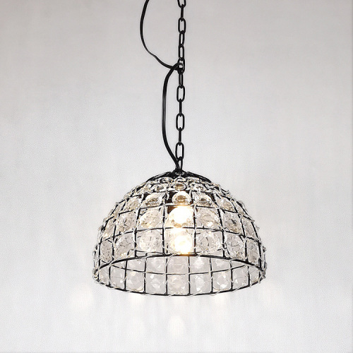 New Design Cylinder Black lustre globe Modern Ceiling Lamp For Sitting Room hanging Interior Decoration Crystal Pendant Light