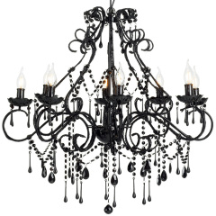 Marie therese 8 light white acrylic crystal chandelier pendant lights