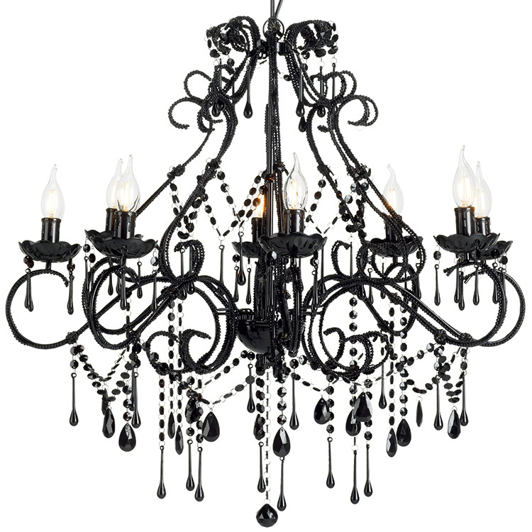 Marie therese 8 light white acrylic crystal chandelier pendant lights