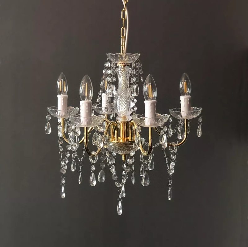 3 light black indoor Gypsy Maria theresa home decoration crystal Chandelier Lights