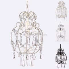 Crystal Chandelier Pendant Hanging Lamp Ceiling Lighting Chandelier Elegant Mini 1 Light European Energy Saving Chrome 0.8 Kg