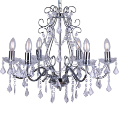 Made In China Europe Style 6 Arms Acrylic Chandelier Crystal Pendant Light