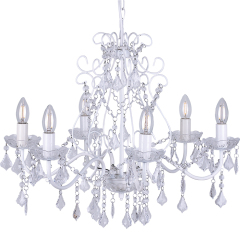 Made In China Europe Style 6 Arms Acrylic Chandelier Crystal Pendant Light