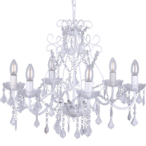 Made In China Europe Style 6 Arms Acrylic Chandelier Crystal Pendant Light