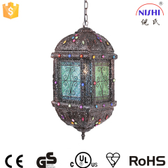 Turkish Mosaic Hanging Lantern Lamp Decorative Morocco Chandeliers Pendant Light