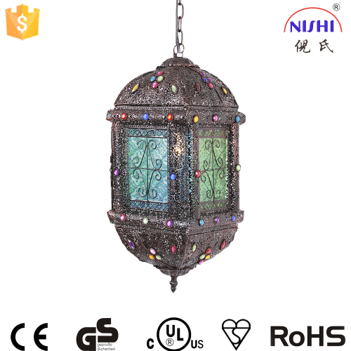 Turkish Mosaic Hanging Lantern Lamp Decorative Morocco Chandeliers Pendant Light