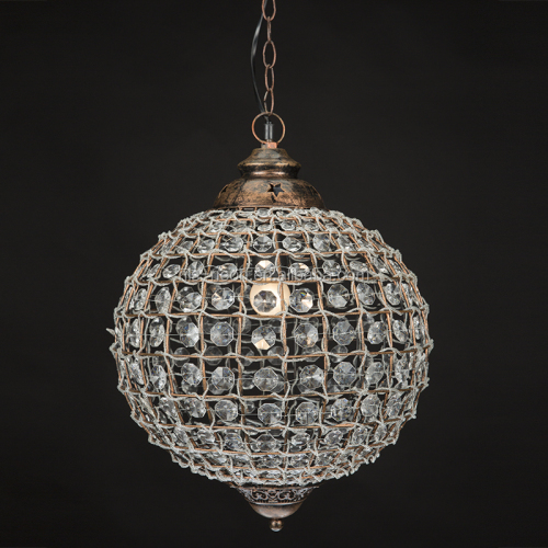 Round Globe Shade Crystal Ball chandeliers &amp; Pendant Lights