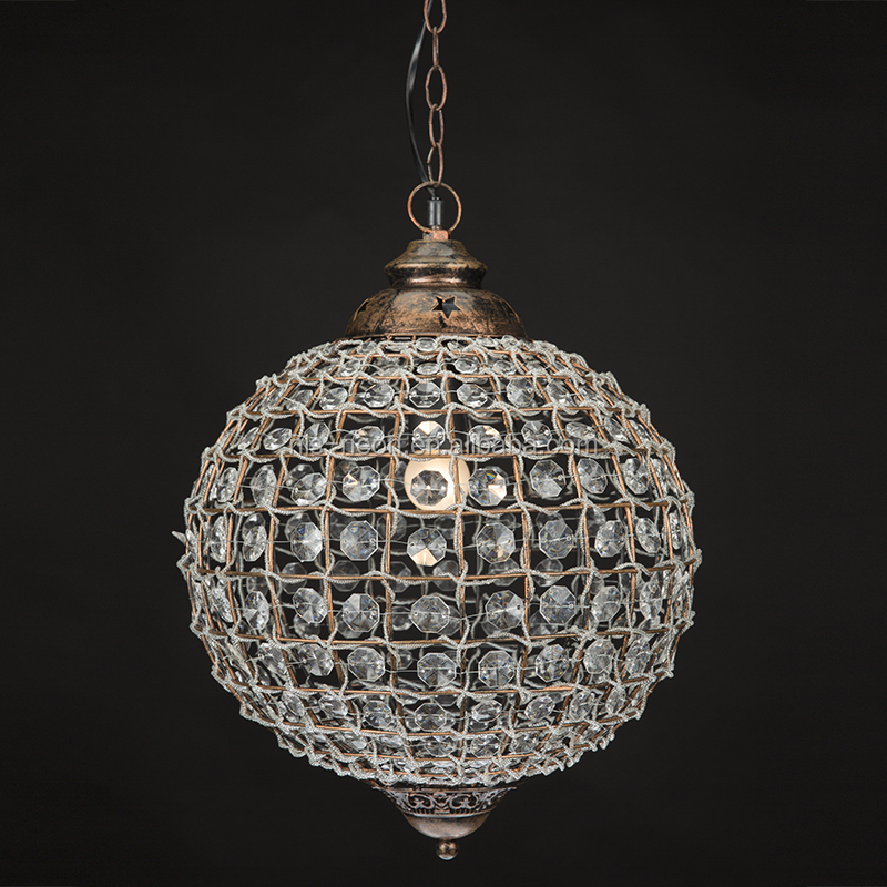 Round Globe Shade Crystal Ball chandeliers & Pendant Lights