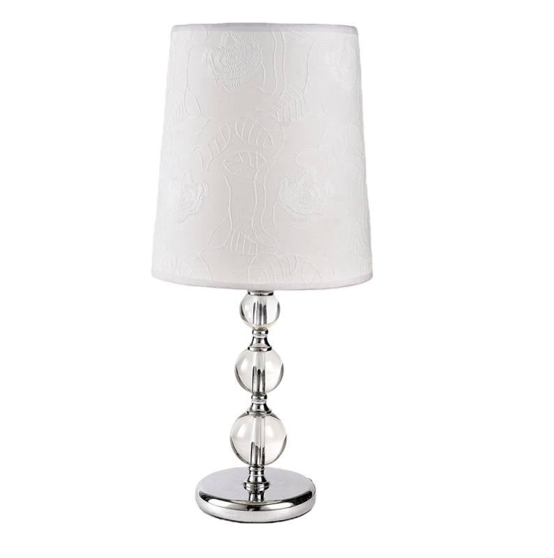 wholesale fabric shade decorative glass bedside table lamp online