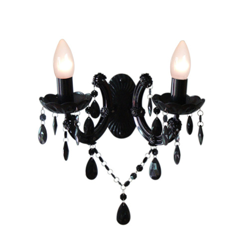 Polished Chrome Frame wall light fixtures indoor Mount Clear Crystal Droplets Wall Chandelier Lamp