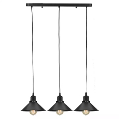 Industrial Iron Material Retro Pendant Lights Loft Bar Ceiling Light Modern Office Lighting Hanging Lamps Farmhouse Chandelier