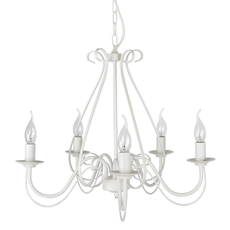 wholesale Flemish 5 Light Chandelier Antique Brass Wrought Iron Copper Hanging pendant Light