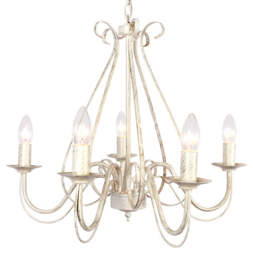 wholesale Flemish 5 Light Chandelier Antique Brass Wrought Iron Copper Hanging pendant Light