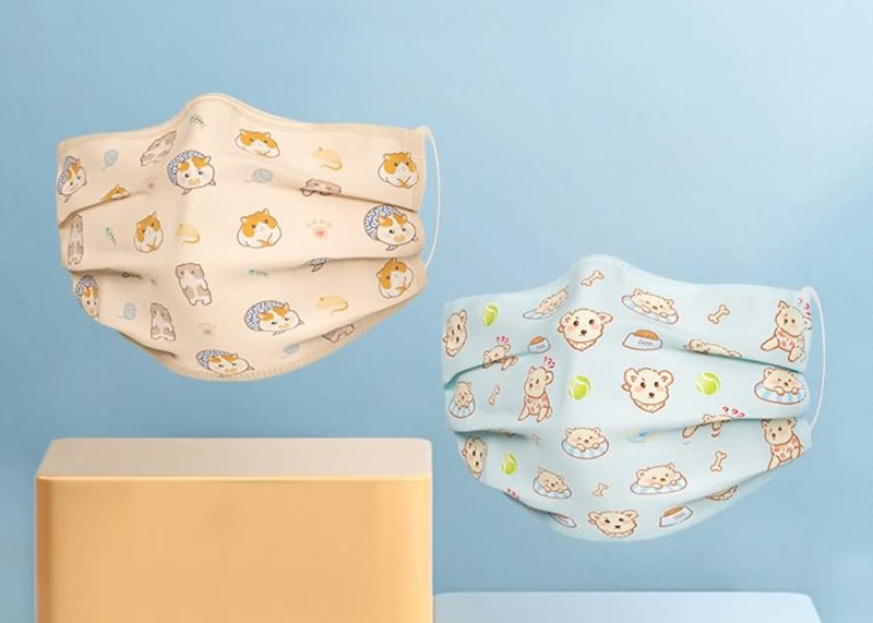 Mascarilla desechable médica tipo I de 3 capas para niños (dibujos animados)