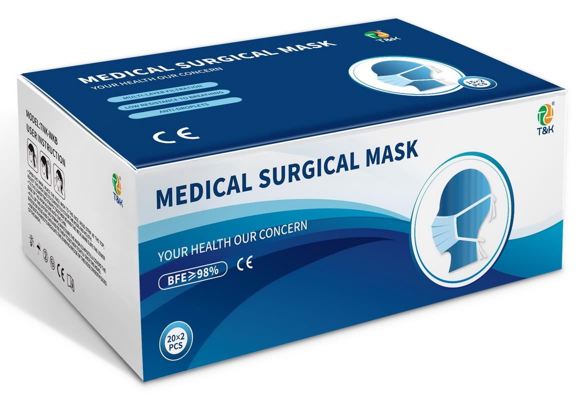 3-lagige medizinische chirurgische Maske vom Typ IIR (zum Anbinden)