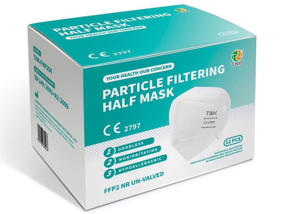 FFP2 Particle Filtering Half Face Mask (Color Paper Box)