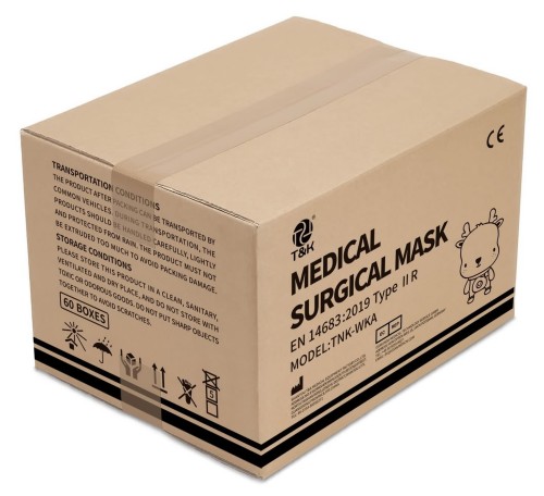 Máscara cirúrgica médica de 3 camadas tipo IIR para crianças