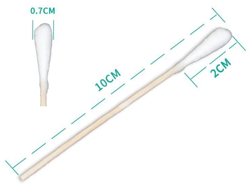 Bastoncillos de algodón médicos con palo de madera (estériles) 50PCS